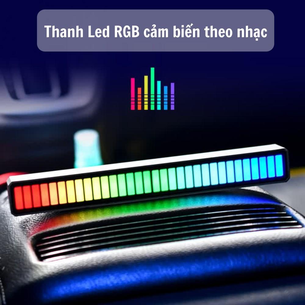 Đèn Led RGB, Thanh Đèn Cảm Ứng Nháy Theo Nhạc Máy Tính, Xe Hơi Điều Khiển Qua APP BLUETOOTH TIME HOME