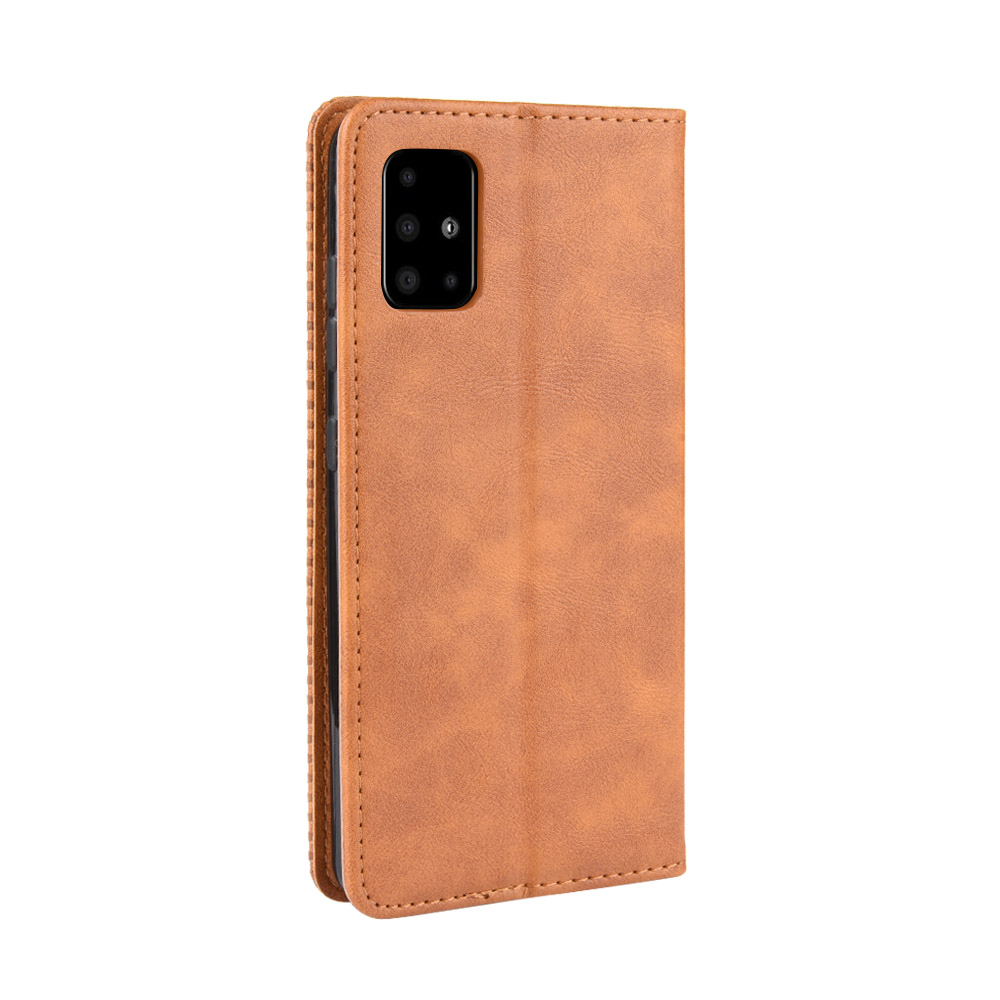 Bao da ví, nam châm dành cho samsung galaxy  A71 Leather Fashion 