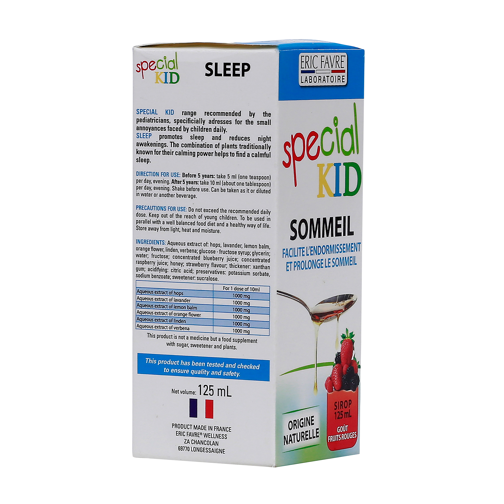 TPBVSK Special Kid Sommeil – Giúp ngủ ngon giấc, ngủ sâu giấc (125ml) [Siro – Nhập khẩu Pháp]