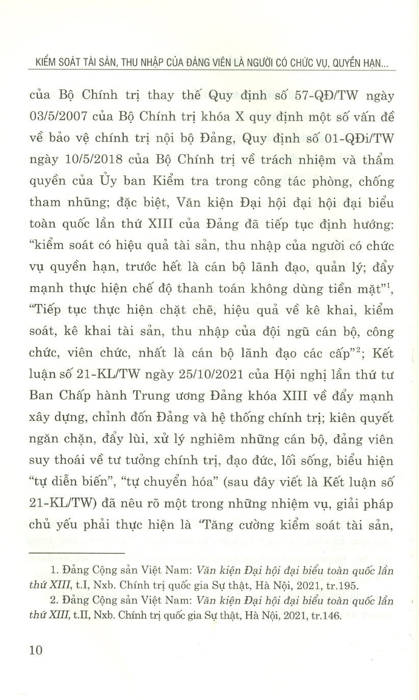 Kiểm Soát Tài Sản, Thu Nhập Của Đảng Viên Là Người Có Chức Vụ, Quyền Hạn Trong Bối Cảnh Mới Ở Việt Nam (Sách chuyên khảo)