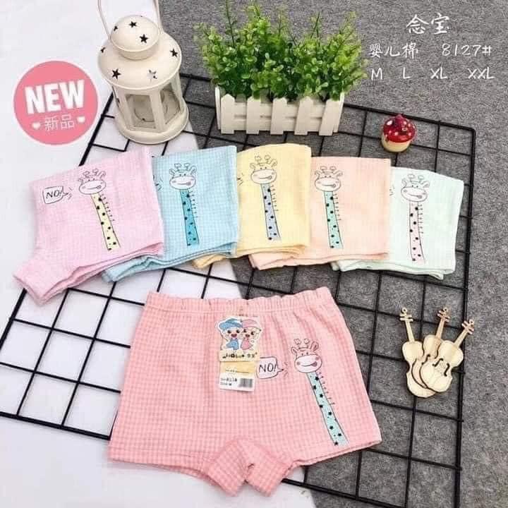 LÓ 10 QUẦN LÓT ĐÙI COTTON IN HÌNH HƯƠU CAO CỔ CHO BÉ MÃ 8127 (TỪ 8-30KG)