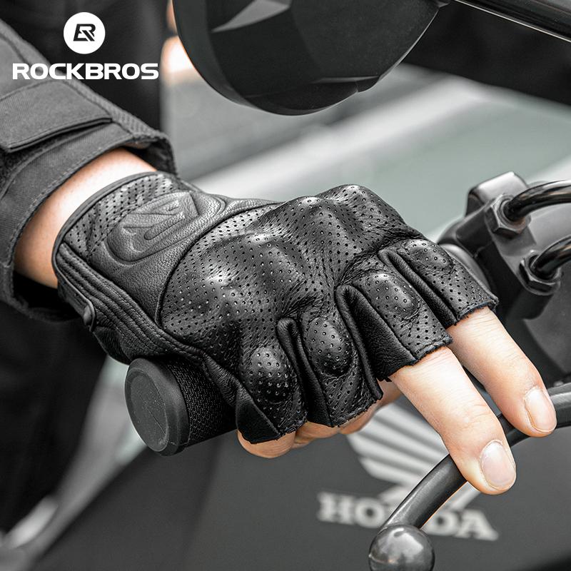 Rockbros Găng tay xe đạp nam Gel Gel Bảo vệ Găng tay xe máy thể thao Găng tay xe đạp ngắn Găng tay Half Finger Găng tay Color: 16220006 Size: XXL