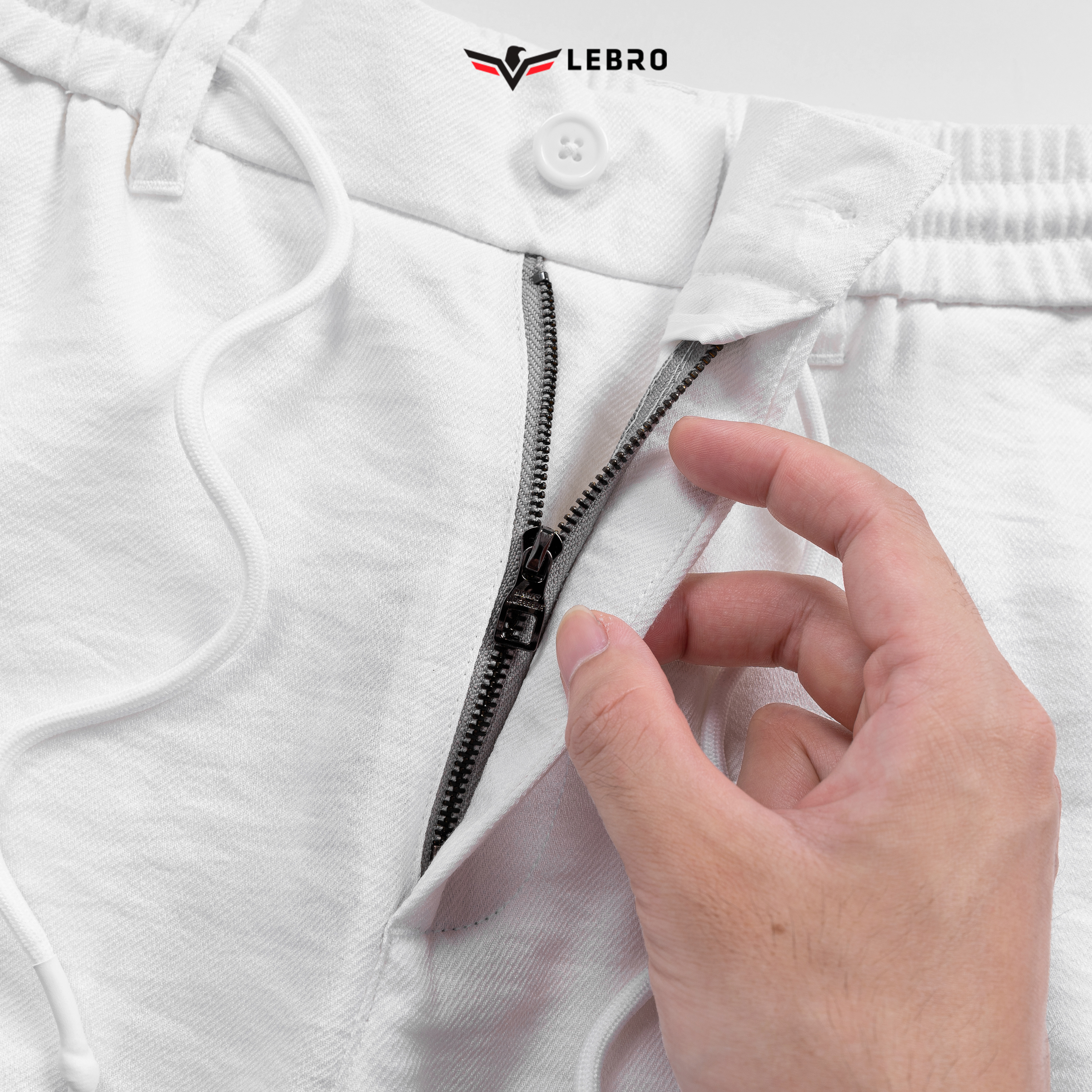 Quần đũi short nam, quần đùi đũi nam, quần sooc đũi nam chất liệu Linen cao cấp chất liệu thoáng mát LEBRO QSD23-01