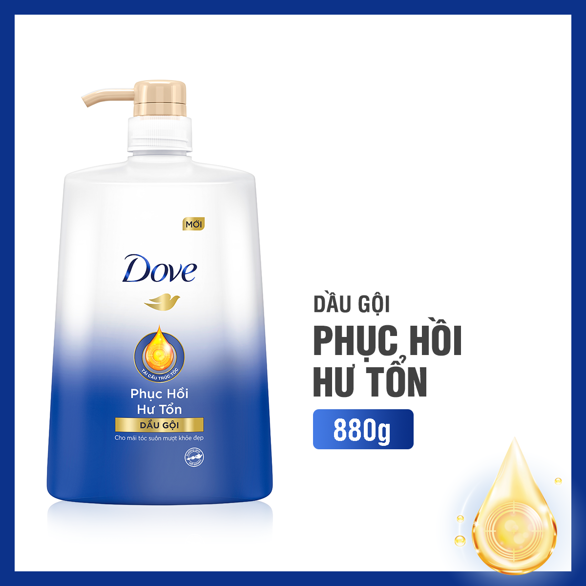 Dầu Gội Dove Phục Hồi Hư Tổn 880gr