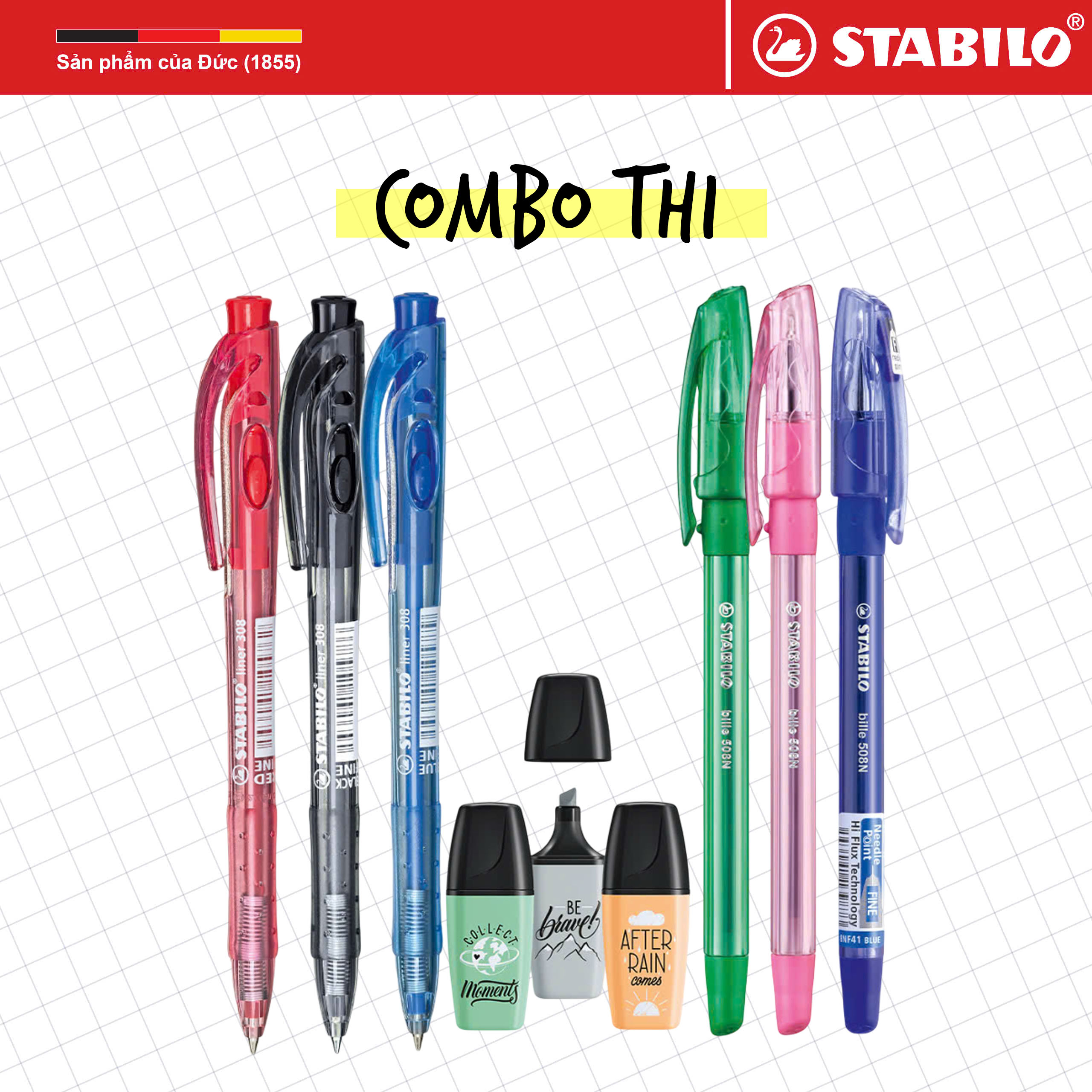 [GIÁ SỐC 99K] Combo THI 10 món sản phẩm STABILO