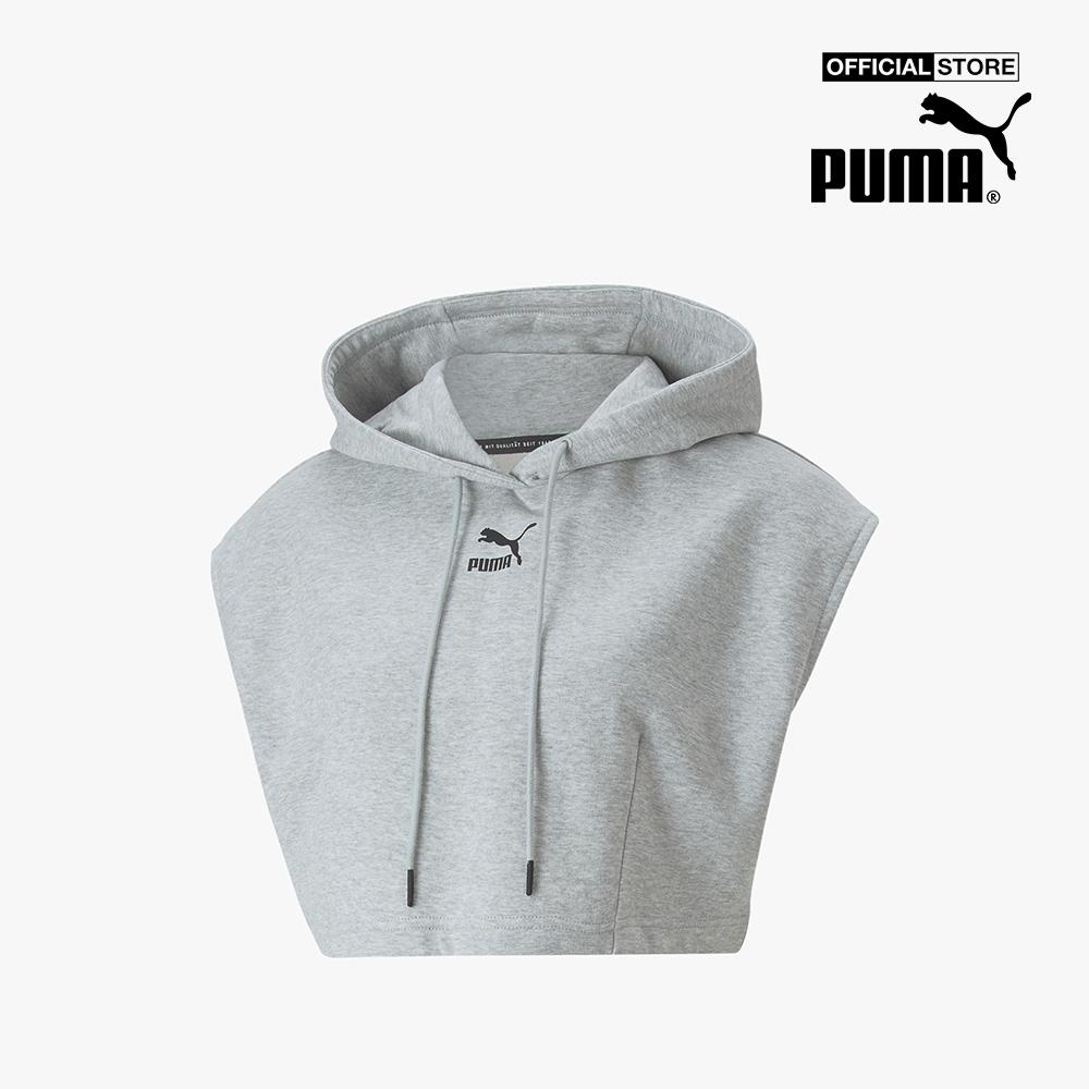 PUMA - Áo hoodie nữ sát nách Dare To Hooded Cropped Vest 535624