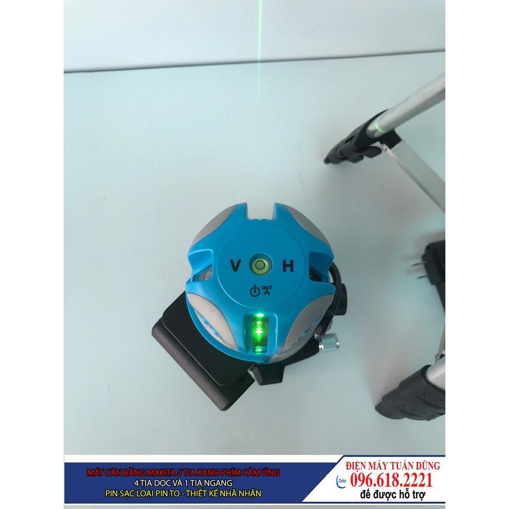 Máy cân mực Makita laser tia xanh phím cảm ứng kèm chân