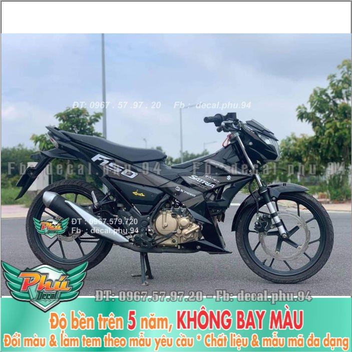 Tem rời Satria Đen xám nâu