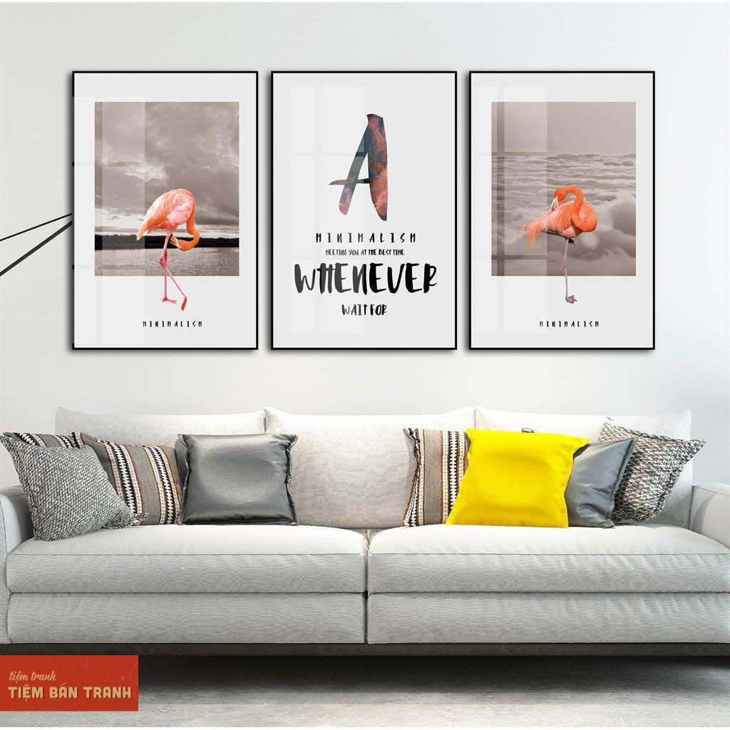 Bộ 3 TRANH TREO TƯỜNG PHÒNG KHÁCH - TIỆM TRANH 91 - 16 Mẫu Tranh bộ canvas, phong cách Bắc Âu, sang trọng, hiện đại