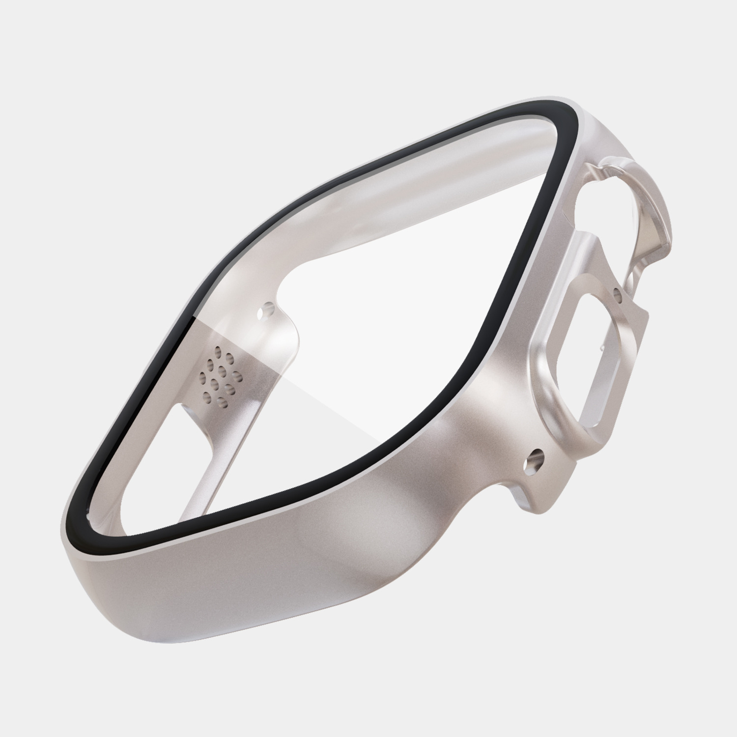 Ốp Case PC Mặt Kính Cường Lực chống va đập cho Apple Watch Ultra 1/2 49mm - Hàng Chính Hãng