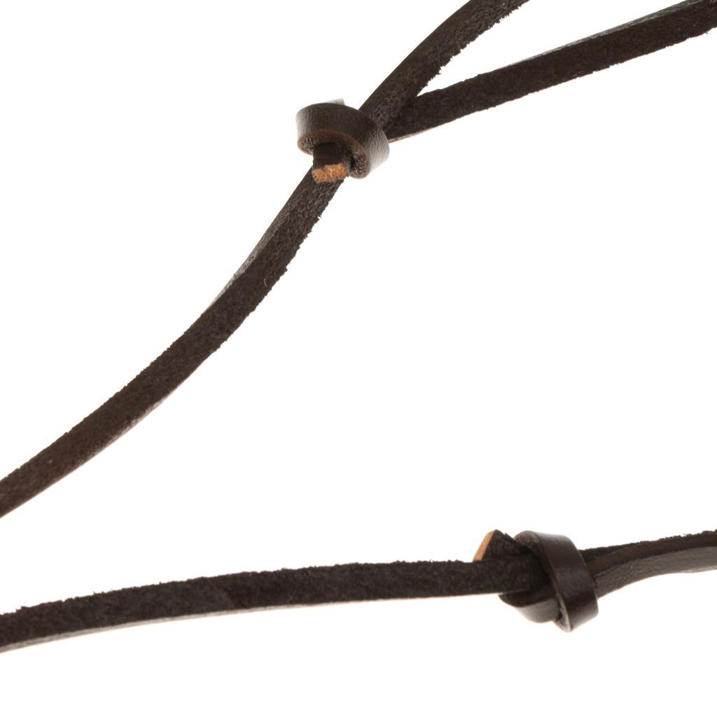 Antique Punk Brown Leather Pendant Adjustable Necklace Mens Pendant Necklace