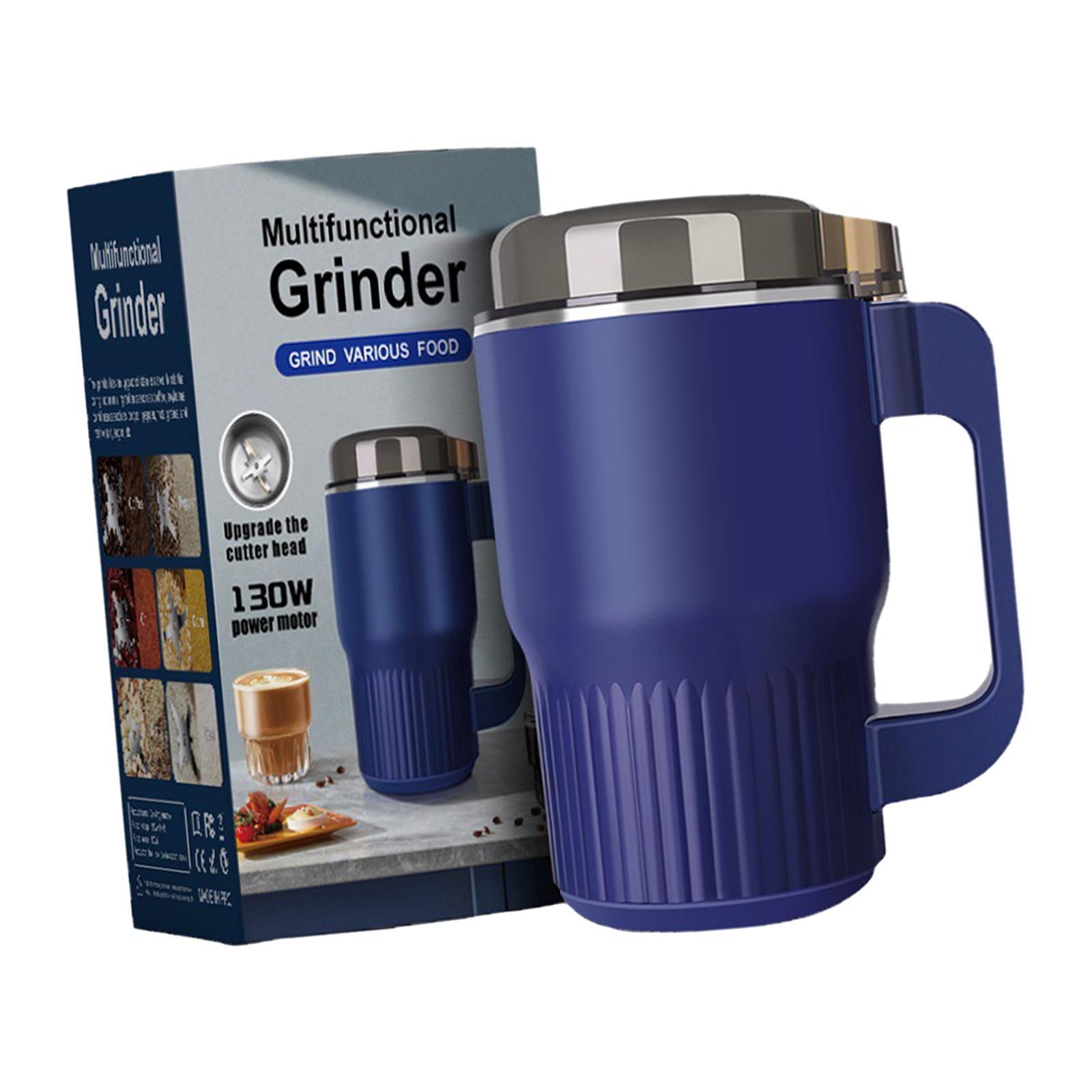 Coffee Bean Grinder Coffee Bean Grinding Machine Nuts 130W Removable Chamber 8 Blade Large Capacity Household Spice Grinder