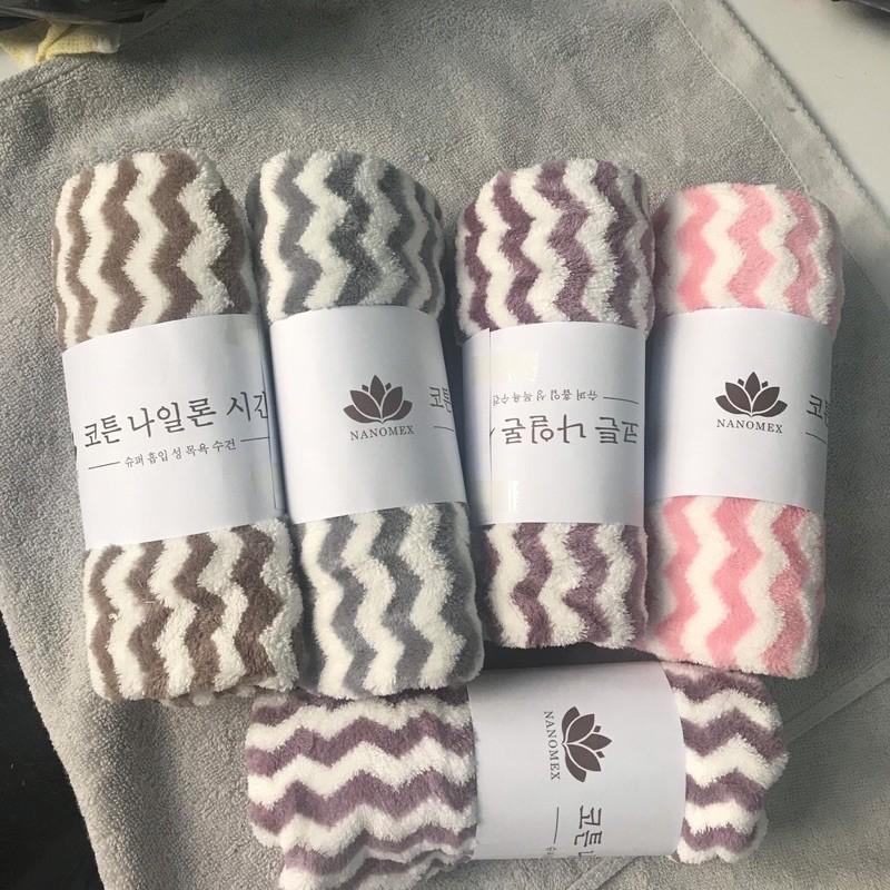 Khăn lau đầu, gội đầu Hàn Quốc siêu mềm, siêu thấm hút nước, hàng LOẠI ĐẸP