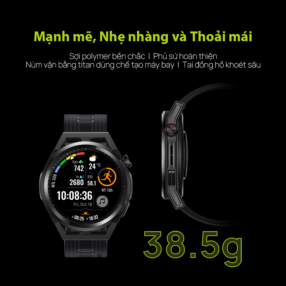 Đồng Hồ HUAWEI WATCH GT Runner | Chạy Bộ Khoa Học | Nhịp Tim Chính Xác | Định Vị Chuẩn Marathon | Hàng Chính Hãng