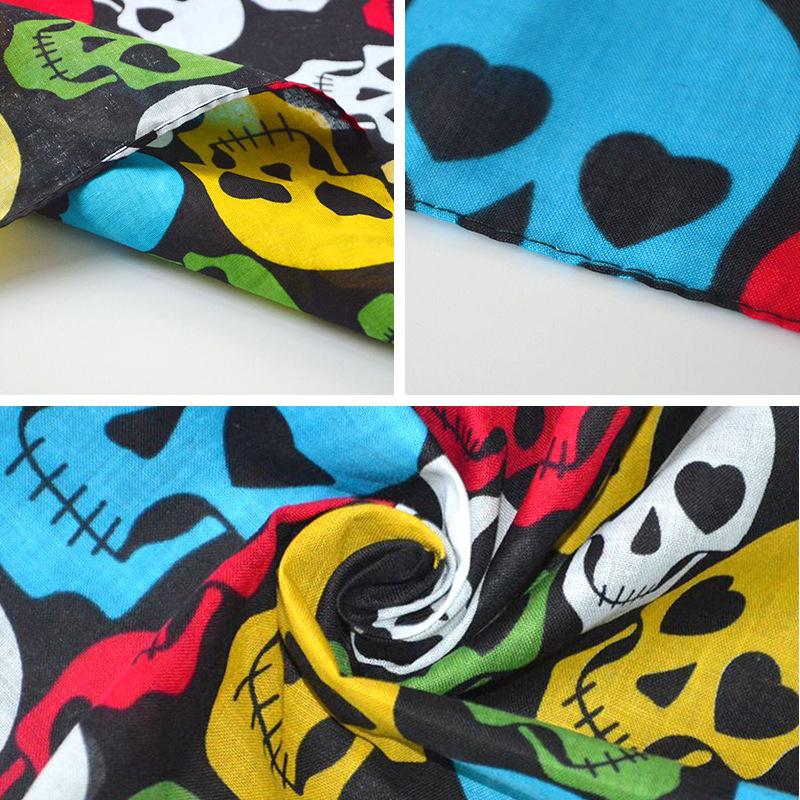 Bộ sưu tập khăn bandana street style họa tiết đầu lâu các loại (54x54cm) - BDN26 ĐL - Xương tay