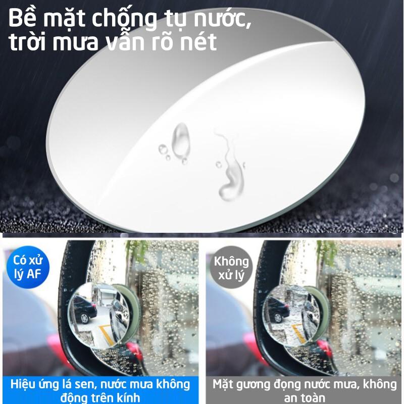 Bộ 2 gương cầu lồi 3 cm chiếu hậu xóa điểm mù xe hơi, ô tô, xe tải tăng độ an toàn, xoay 360 độ cố định( GCH01)