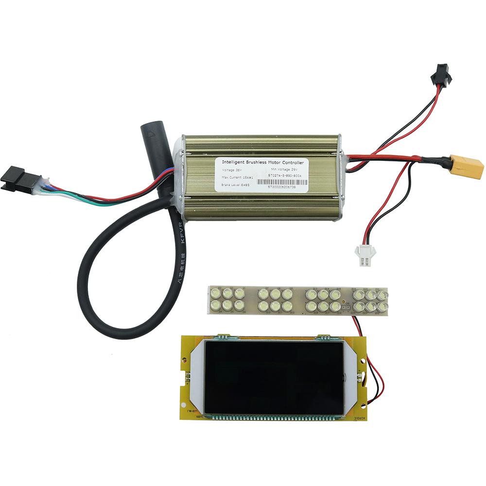 36V 350W Electric Scooter Brushless Motor Controller LCD Digital Display Panel Front Headlight Kit with Protective Cover Compatible with 8-inch KUGOO S1 S2 S3 Electric Scooter