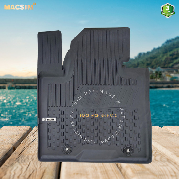 #Tucson, Thảm lót sàn ô tô nhựa TPE Silicon Hyundai Tucson 2016-2021 Black, Beige Nhãn hiệu Macsim