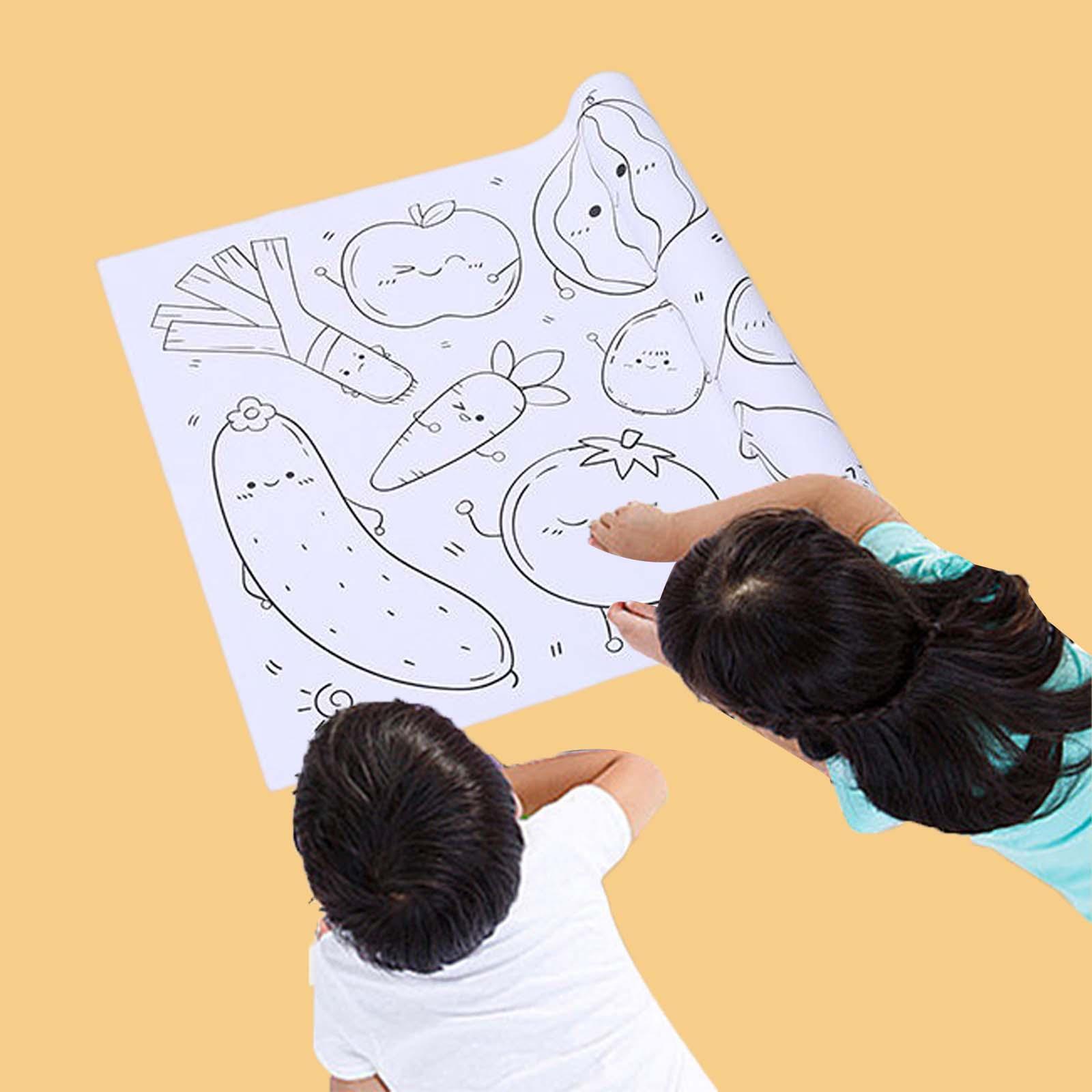 Toddler Sticky Drawing Paper Roll 30x300cm Coloring Stickers Accessory Child Toys DIY