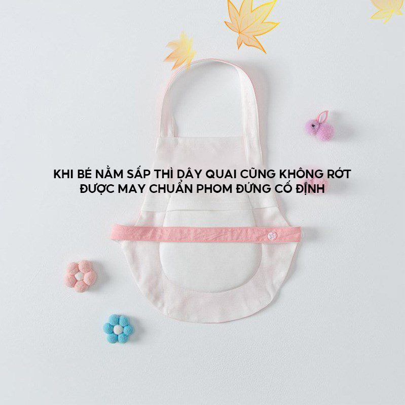 Yếm Choàng Cổ Ăn Dặm Cho Bé Bằng Sợi Bông Organic Được Thêu Hoạ Tiết Tinh Tế Chuẩn Hàng Cao Cấp