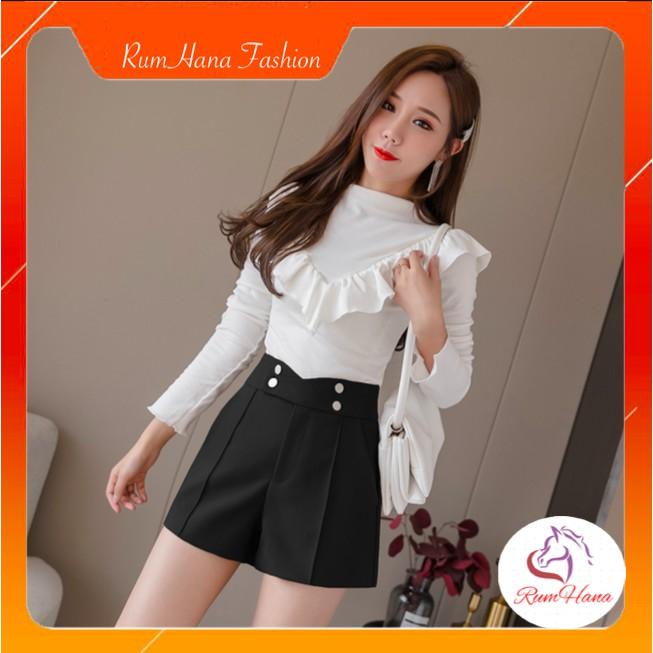 Quần Short Nữ Cạp Cao 4 Khuy Cao Cấp Q110 RumHana