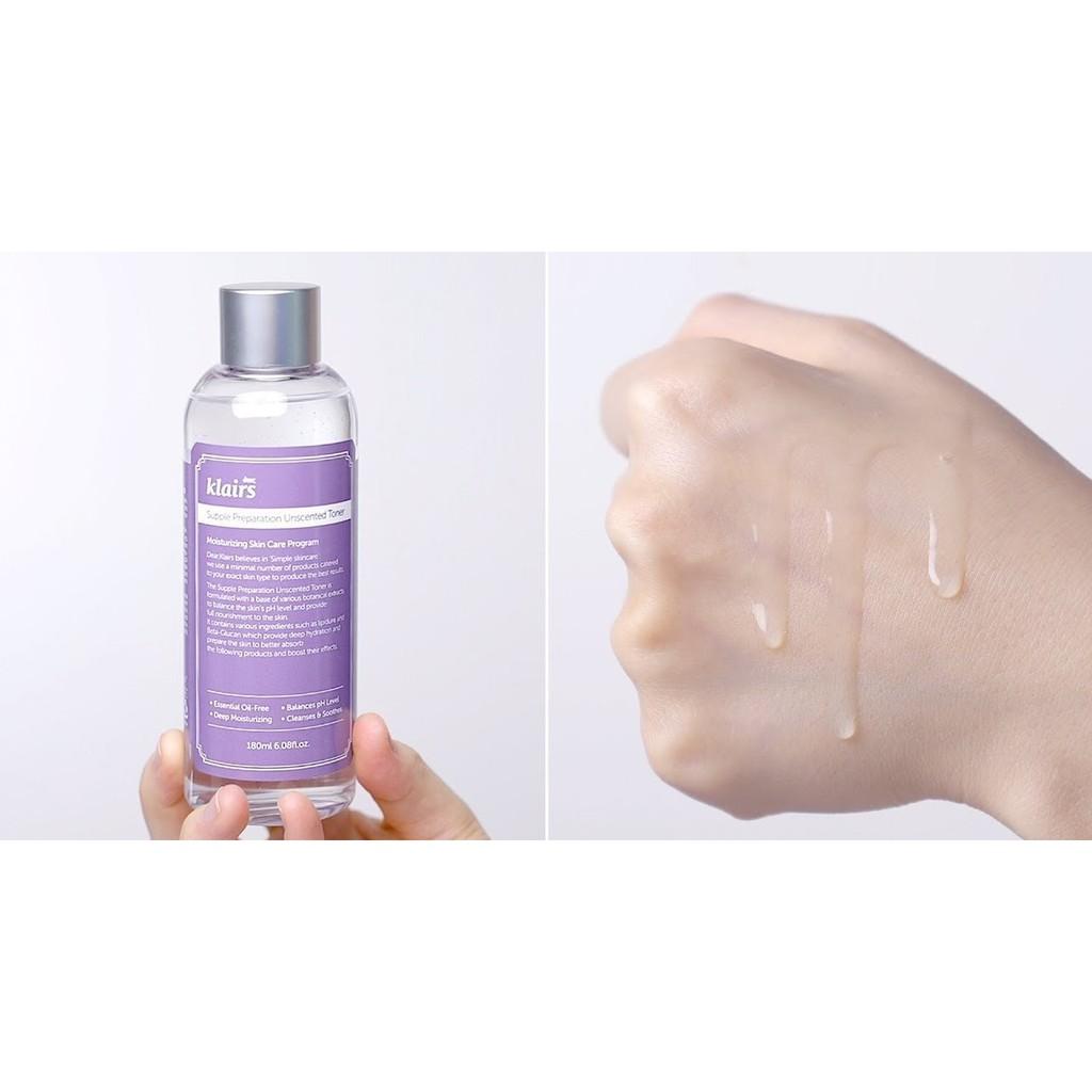 Nước Hoa Hồng Dưỡng Ẩm Dears, Klairs Supple Preparation Toner 180ml