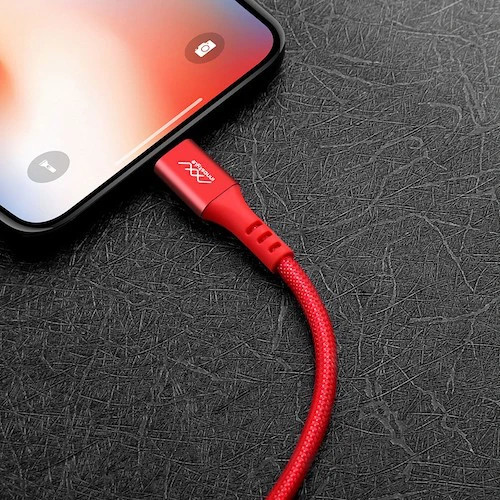 Cáp Innostyle Duraflex USB-C To L i g h t n in g Chuẩn MFi Dài 1.5M (ICL150) red  HÀNG CHÍNH HÃNG