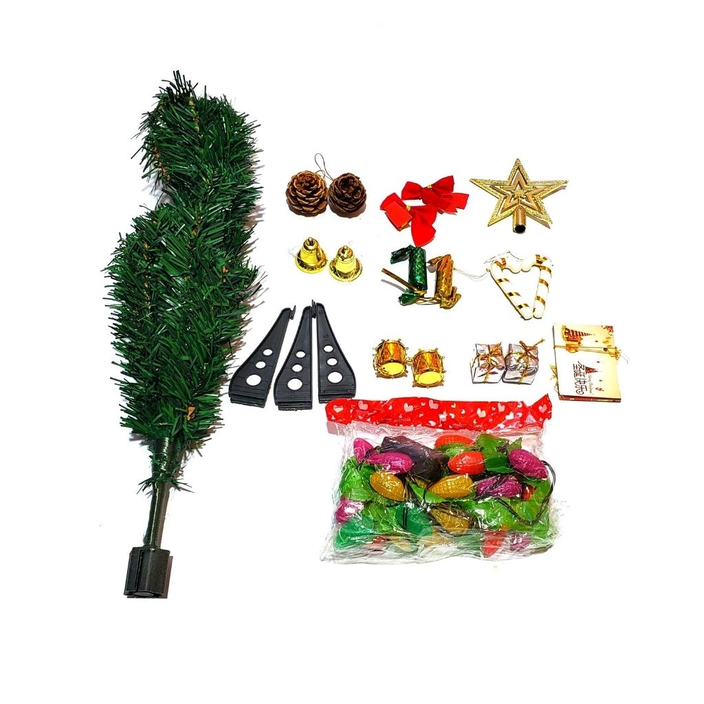 Cây Thông Noel 60 Cm + Kèm Phụ Kiện Trang Trí