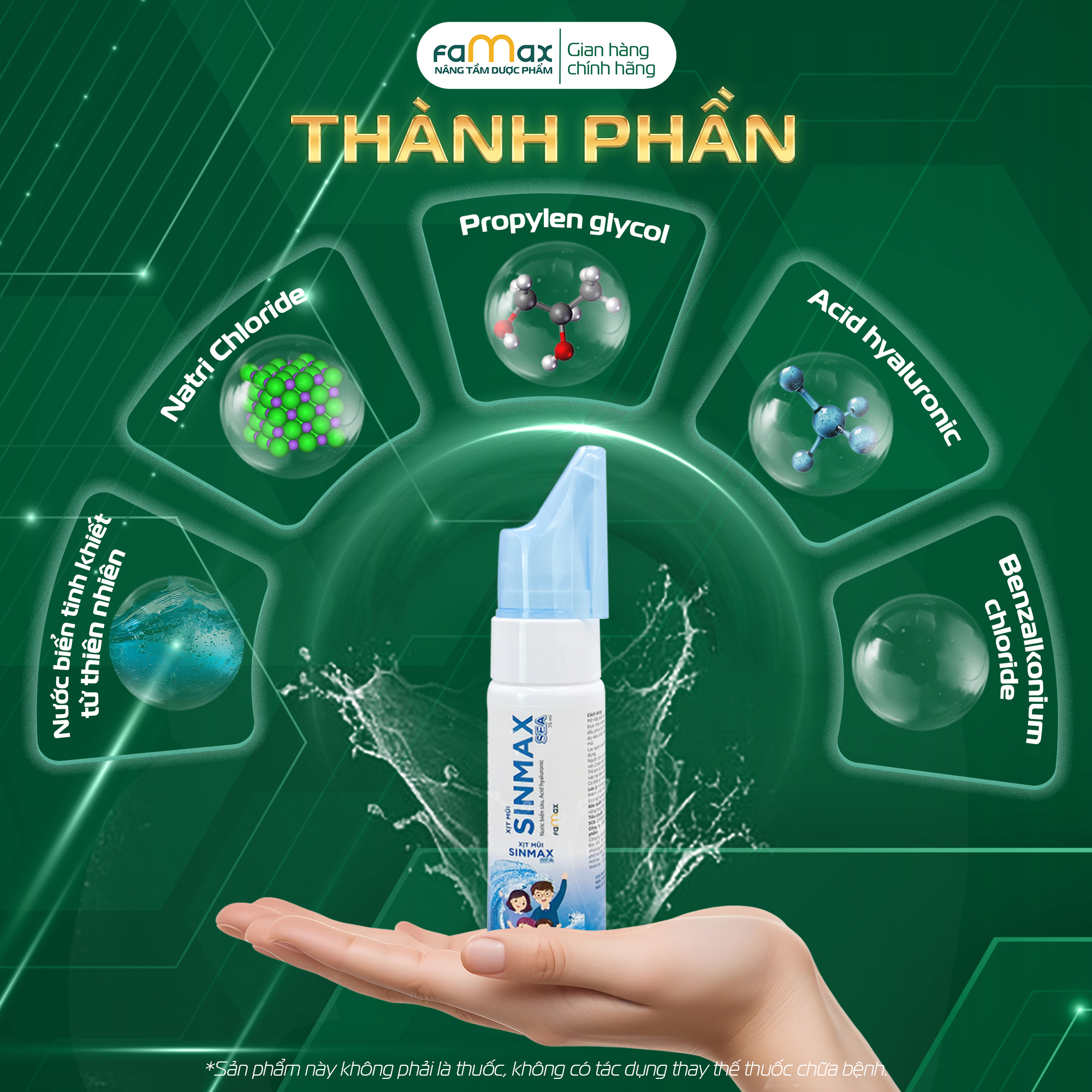 [FAMAX] Xịt mũi Sinmax Nature 20ml – Hỗ trợ giảm viêm xoang, viêm mũi dị ứng, nghẹt mũi, sổ mũi