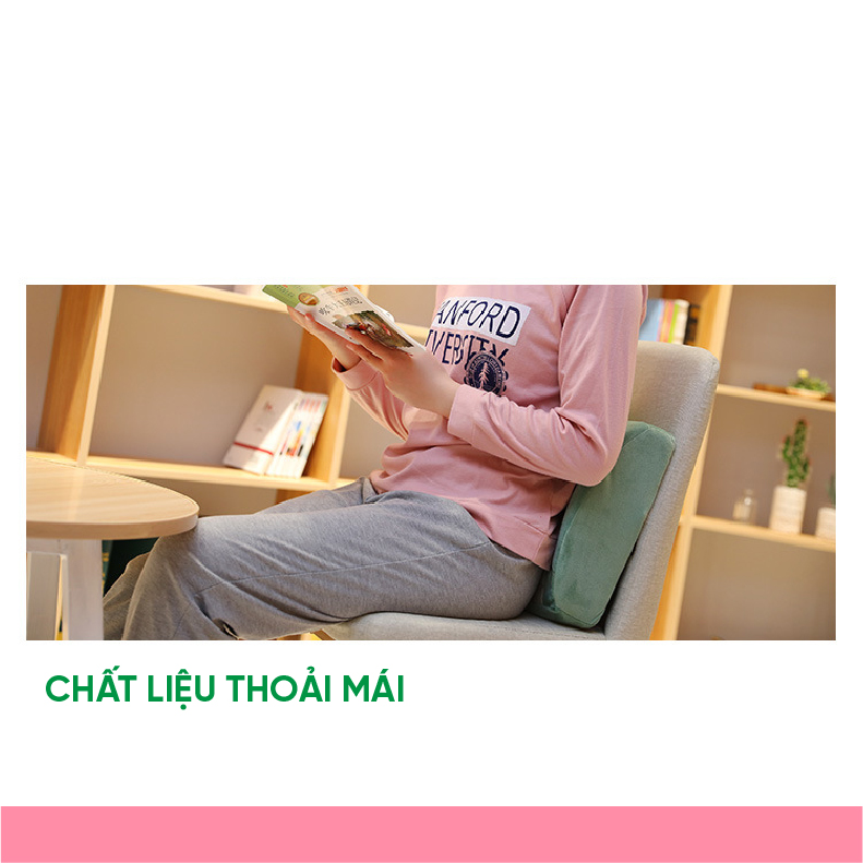 Gối tựa lưng ghế văn phòng hình thú giúp không đau lưng. Gối lót lưng vô cùng mềm mại và thoải mái