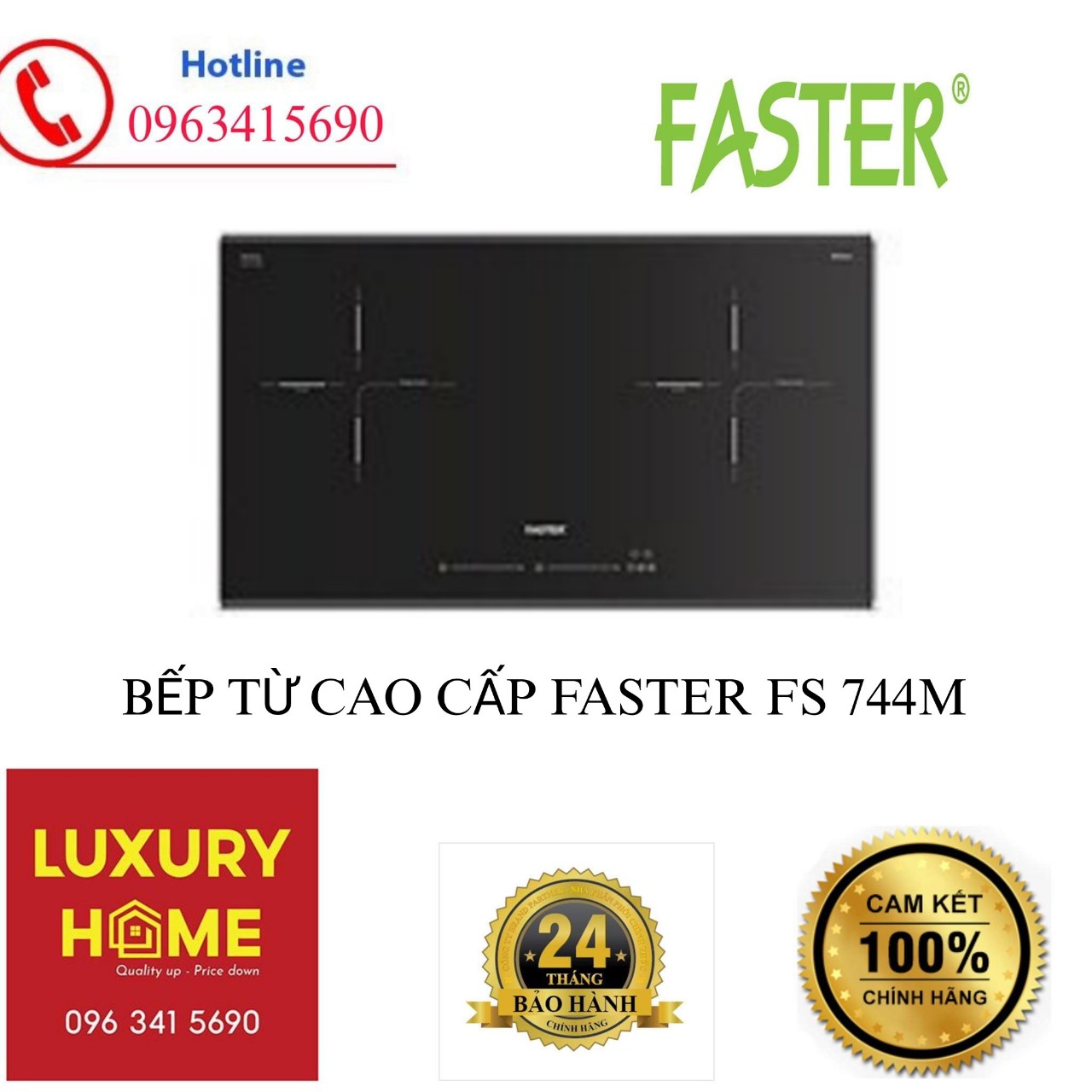 BẾP TỪ CAO CẤP FASTER FS 744M - HÀNG CHÍNH HÃNG