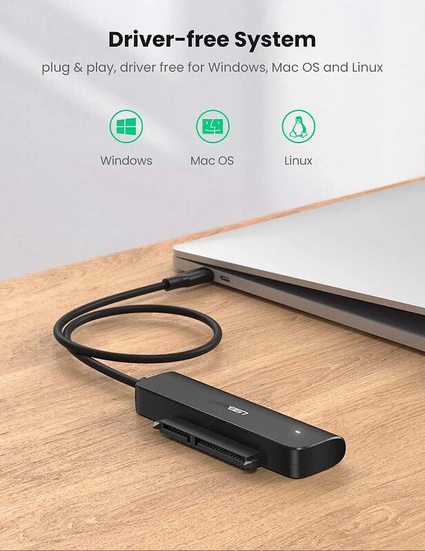 Ugreen UG70610CM321TK 0.5m 0.5m bộ đọc ổ cứng ssd usb type c ra 2.5 inch sata 50cm - HÀNG CHÍNH HÃNG