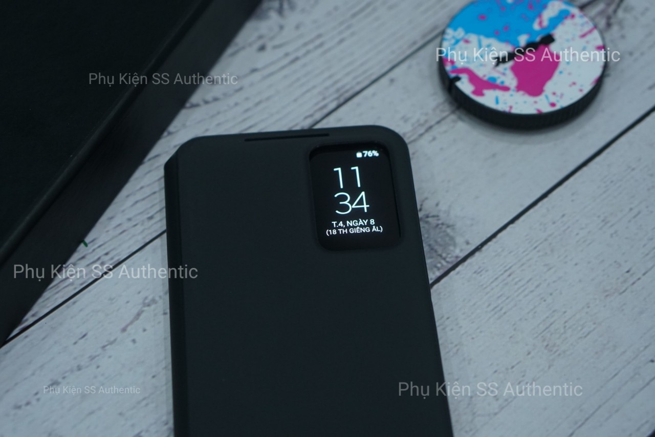 Bao da Samsung View S23 Plus Màu đen - Hàng Chính Hãng