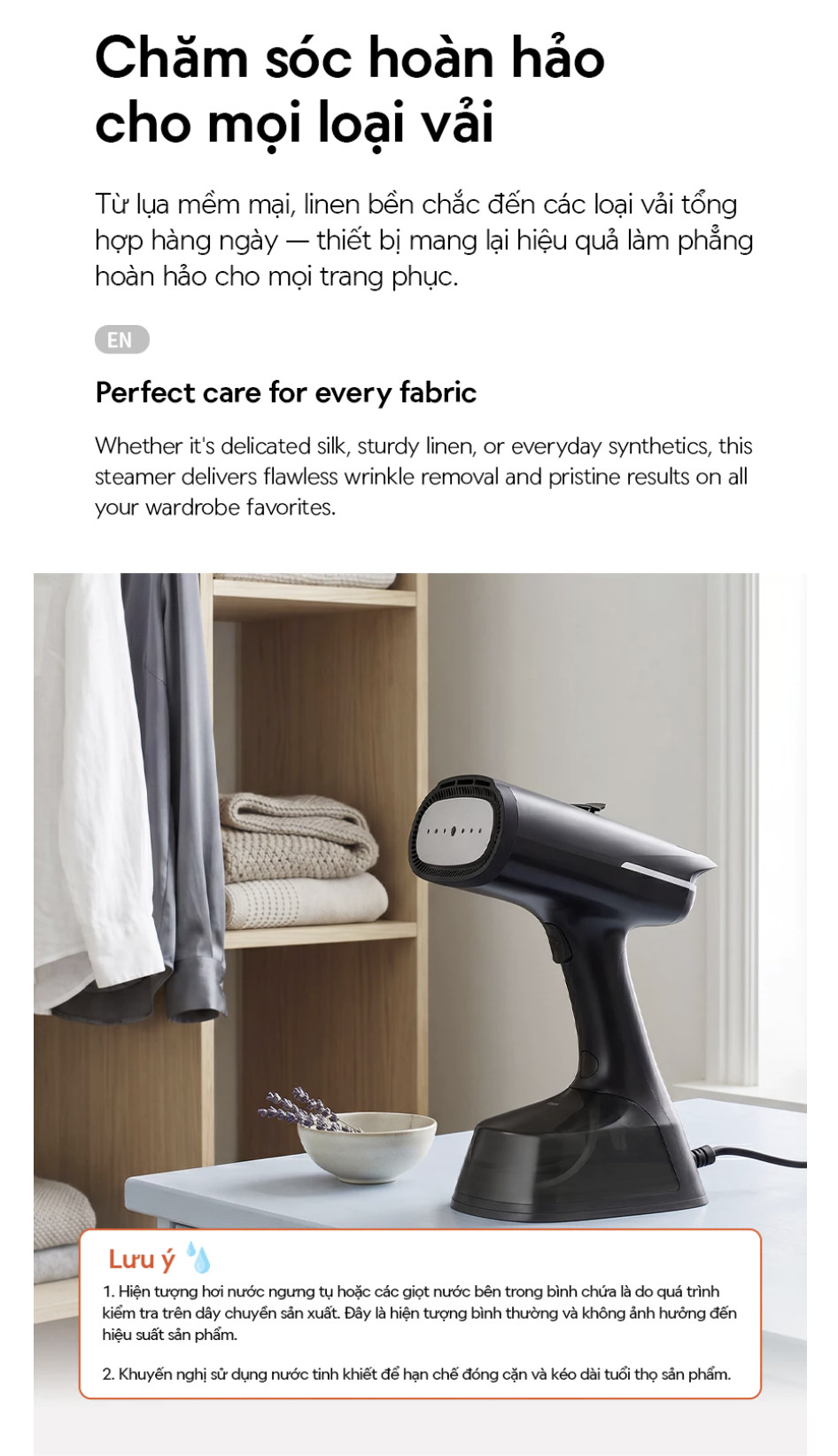 Bàn Ủi Hơi Nước LocknLock Hút Vải Thông Minh ENI216BLK - Dung Tích 270ml - 1400W - Hàng Chính Hãng
