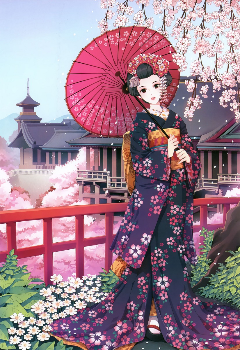 Bộ tranh xếp hình jigsaw puzzle cao cấp 330 mảnh – Kimono