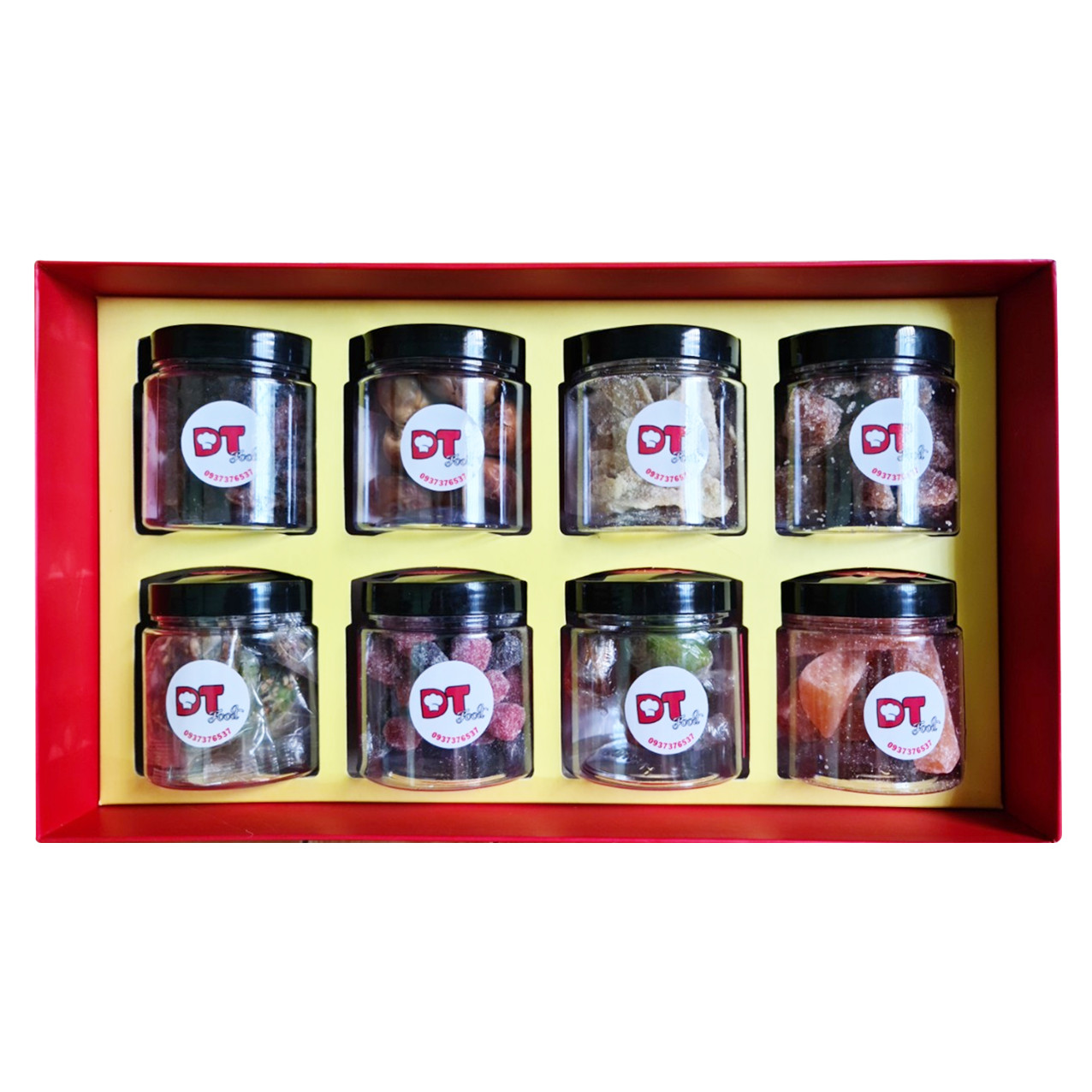 Hộp Quà Mứt Tết Xuân Như Ý DTFood (Hộp 8 món có túi xách)