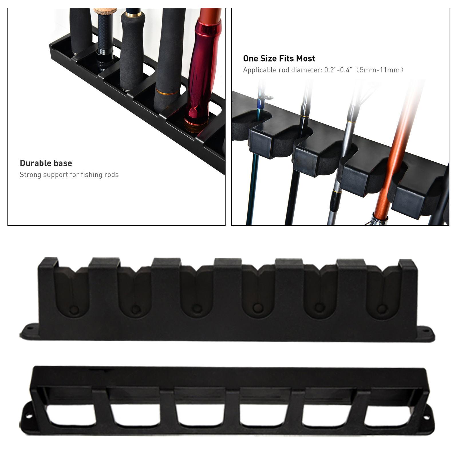 Vertical Fishing Pole Holder Fishing Rod Rack Tackle Wall Mount Storage