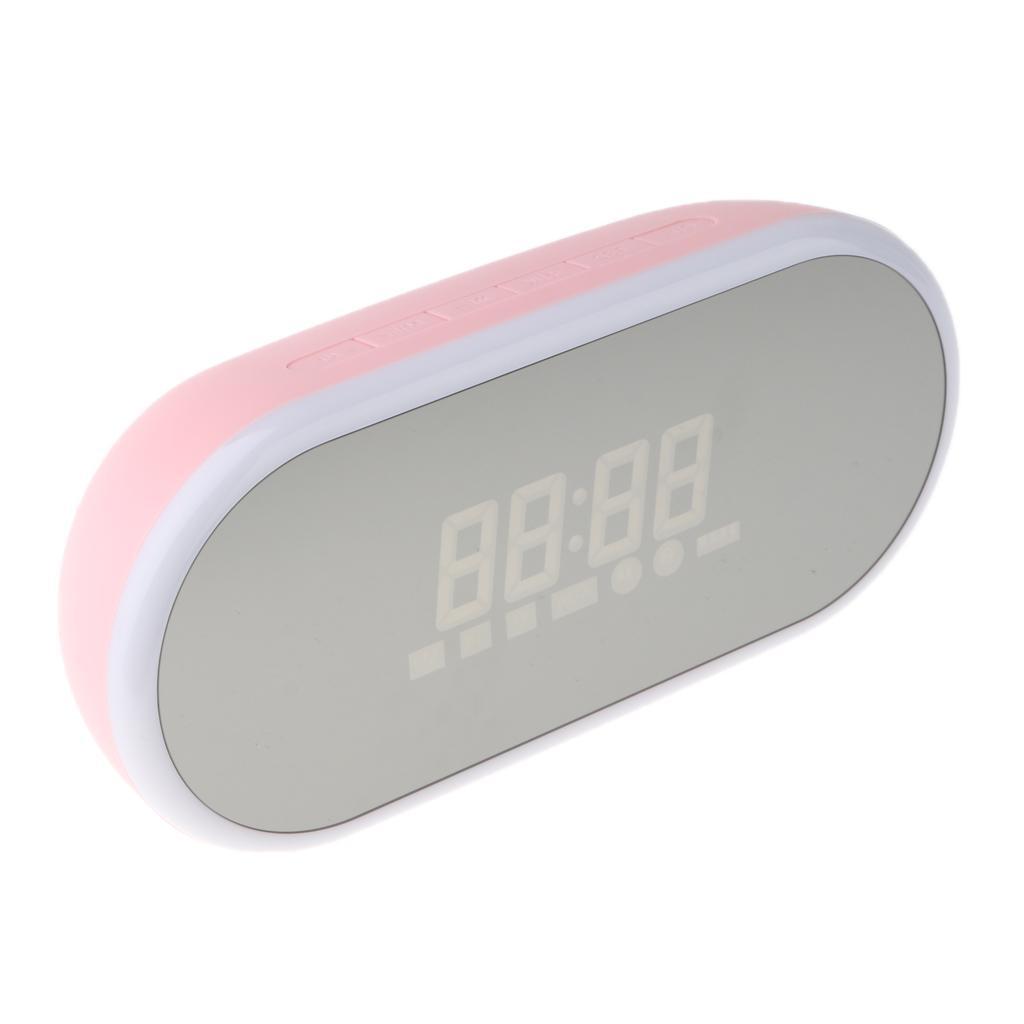 Portable Bluetooth Speaker LED Display Alarm Clock Supports TF Card