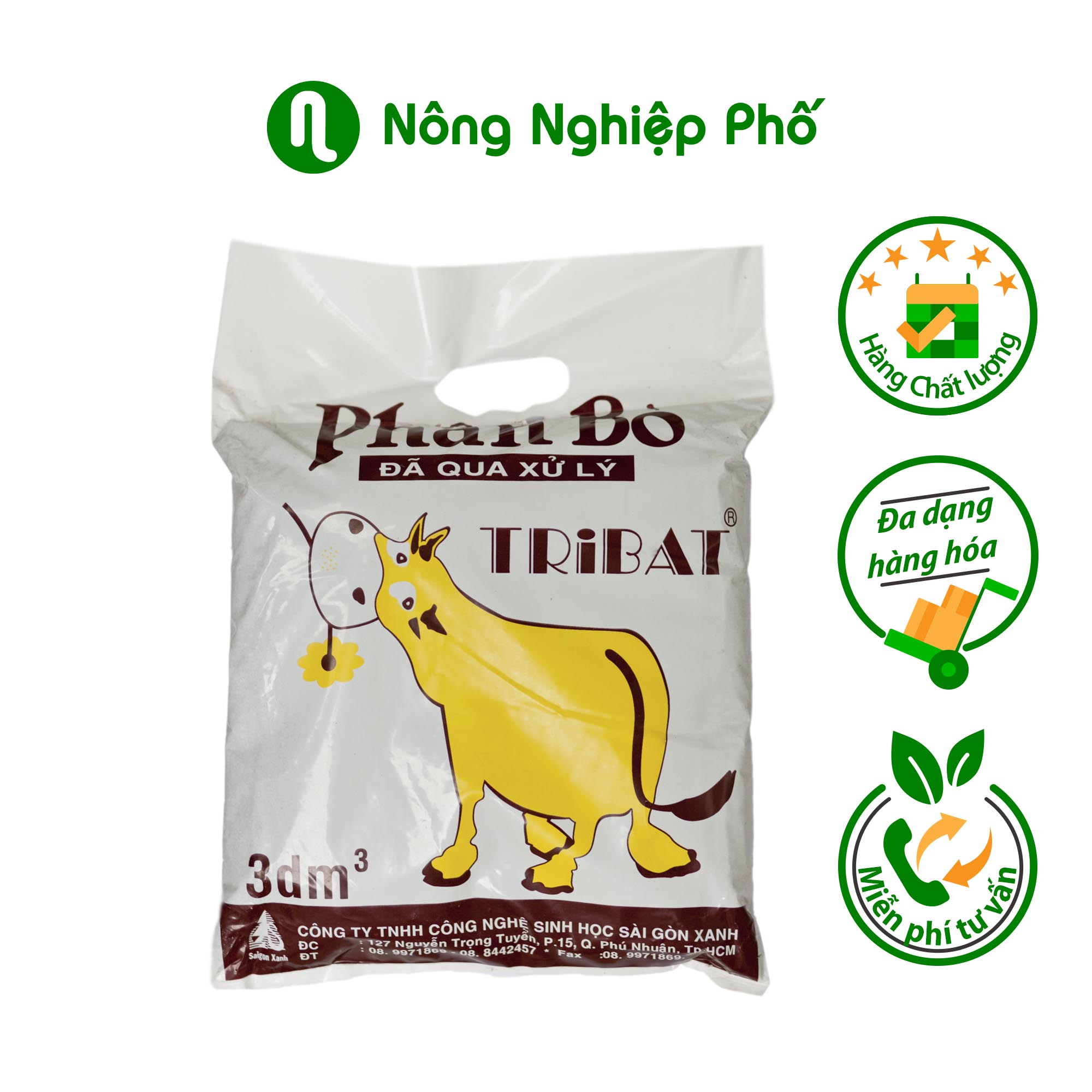 TÚI 3 dm3 - PHÂN BÒ QUA XỬ LÝ - HỖ TRỢ CÂY TRỒNG PHÁT TRIỂN - THÍCH HỢP CHO LAN, MAI - CÓ THỂ BÓN TRỰC TIẾP HOẶC HÒA VỚI NƯỚC - ĐÃ GIẢM MÙI VÀ KHỬ TRÙNG