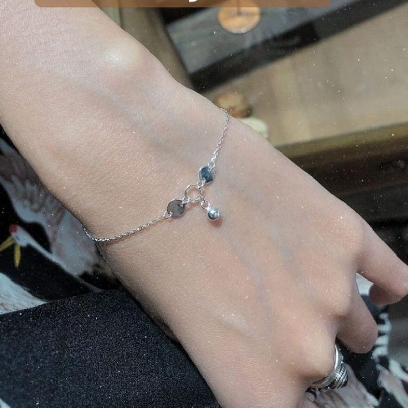 Lắc tay khoen tròn phối chuông YN JEWELRY