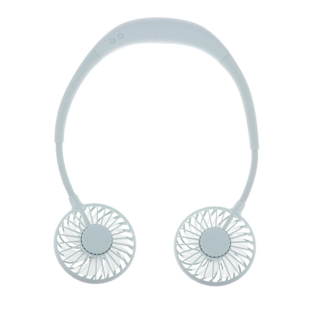 USB Rechargeable Neckband Fan Hands Free Portable Wearable Mini Fan