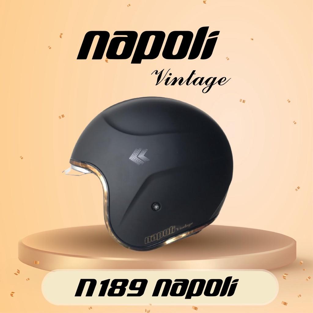 Mũ Bảo Hiểm 3/4 Napoli N189 Kính Âm Freesize ( Đủ Màu )