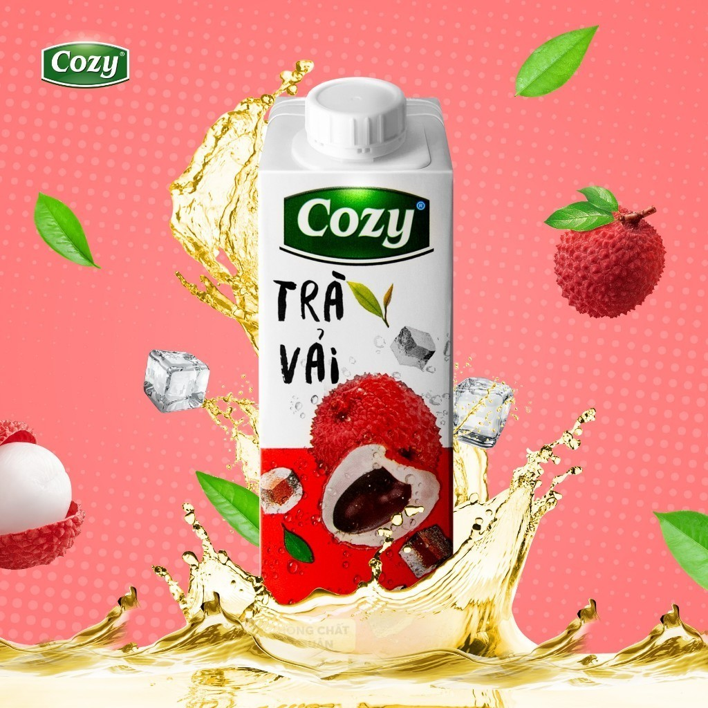 Thùng 24 hộp Trà Vải Cozy 225ml