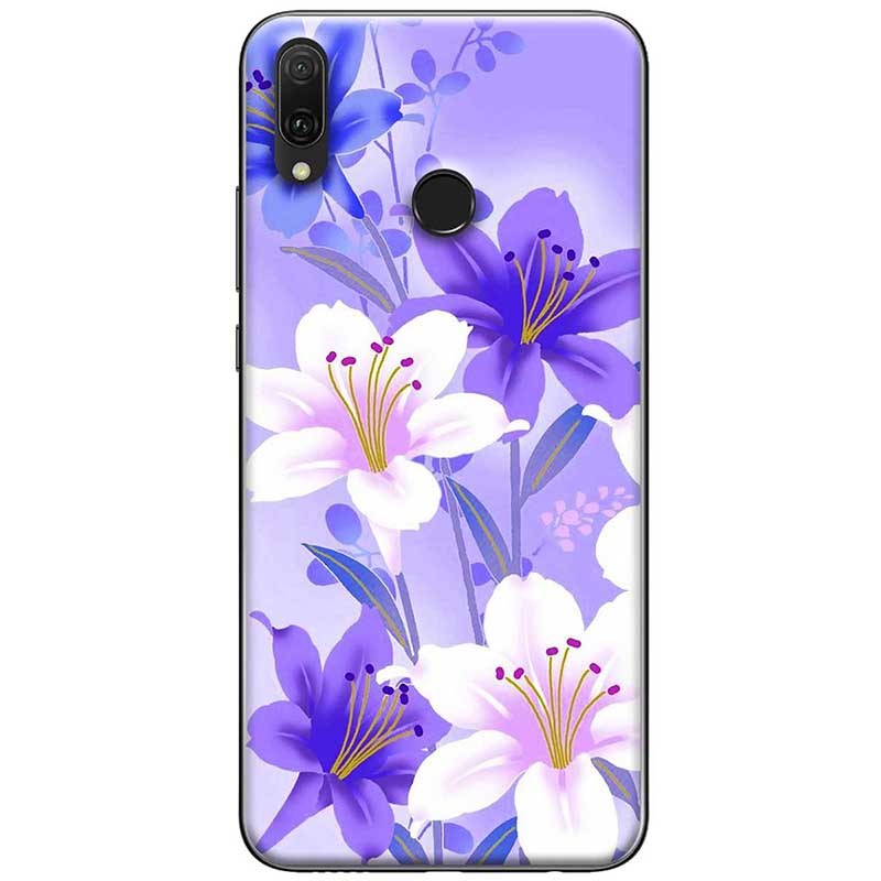 Ốp lưng dành cho Huawei Y9  mẫu Hoa tím trắng