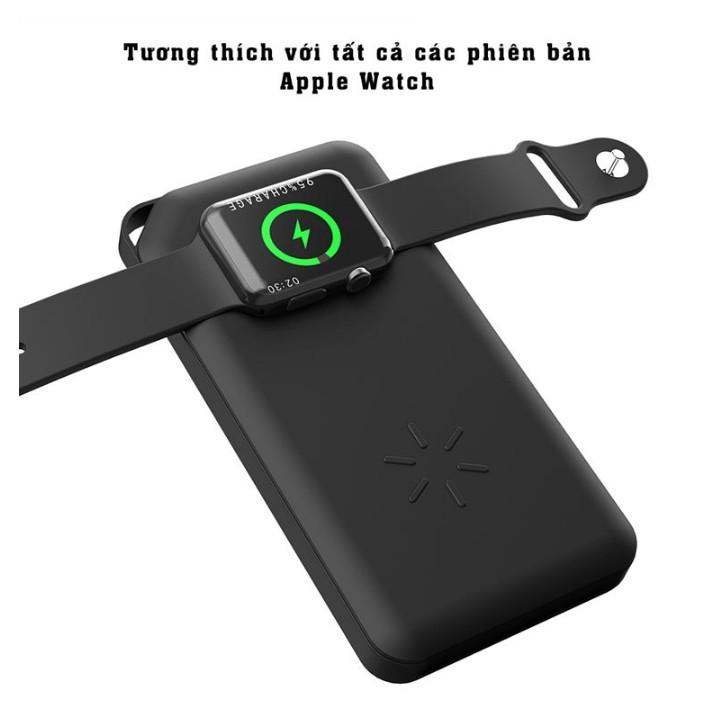 Pin sạc dự phòng không dây 10000mAh 2in1 W6 dành cho Iphone và Apple Watch