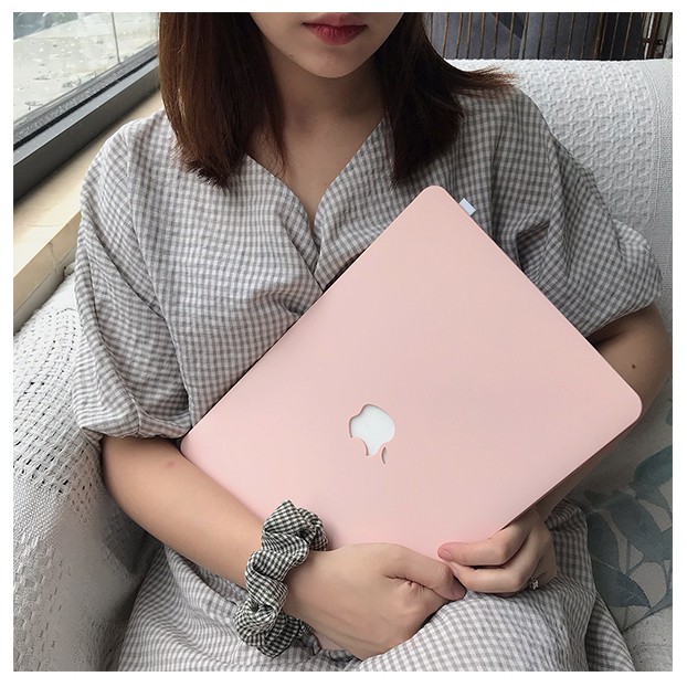 COMBO 3in1 Case, ốp kèm phủ phím cho Macbook - Màu Hồng Pastel (Tặng Kèm Nút Chống Bụi) - Hàng chính hãng SMTech