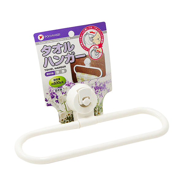 Comboo giá treo khăn hút chân không Ponykasei + hộp khử mùi toilet hương bạc hà nội địa Nhật Bản