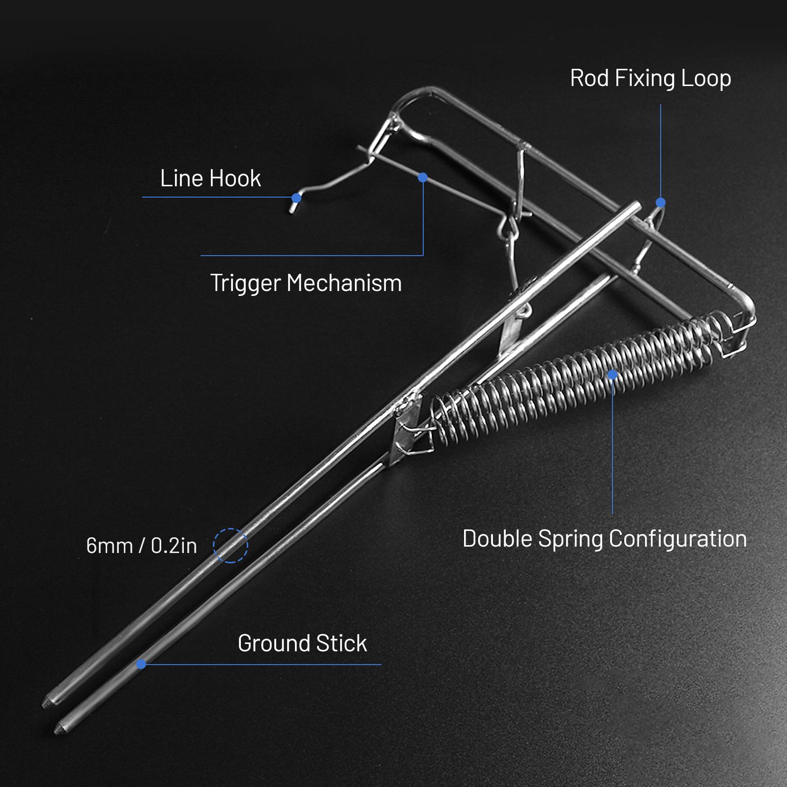 Foldable Automatic Fishing Rod Holder Stainless Steel Fishing Pole Rack Ground Support Bracket