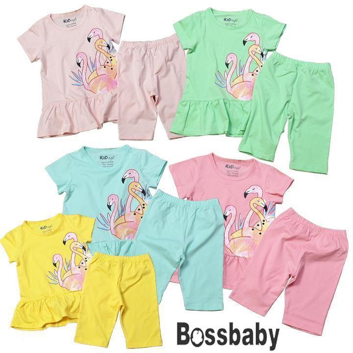 Bộ đồ áo tay ngắn,quần lửng cho bé gái dễ thương cho bé gái từ 7-24KG.