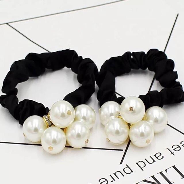 Combo 2 dây buộc tóc đính ngọc siêu sang